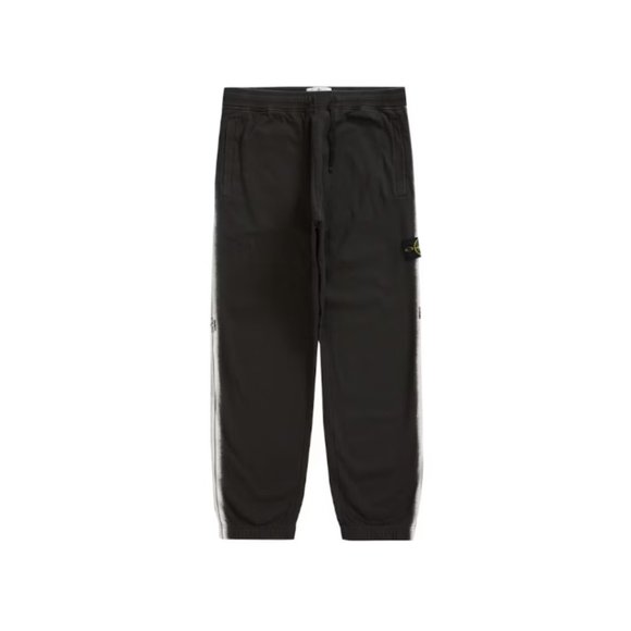 Stone Island Supreme Black Stripe Sweatpants SS22 - Picture 1 of 13